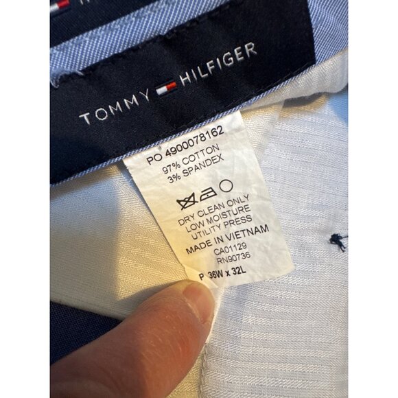 Tommy Hilfiger Mens Light Blue Dress Pants 36W x 32L Cotton Blend Classic Fit - Picture 2 of 7